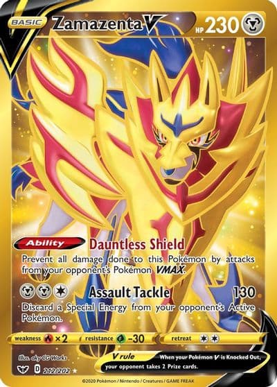 Zamazenta V (Secret) SWSH01: Sword & Shield Base Set Pokemon card