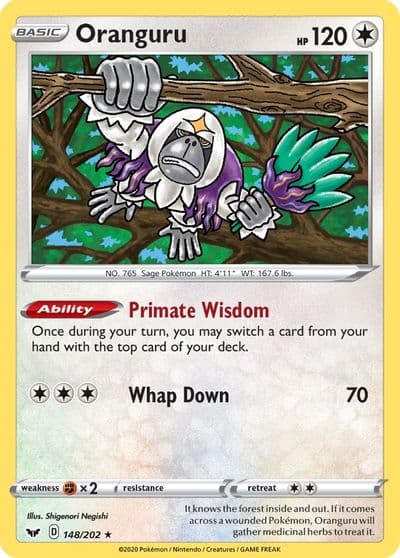 Oranguru SWSH01: Sword & Shield Base Set Pokemon card