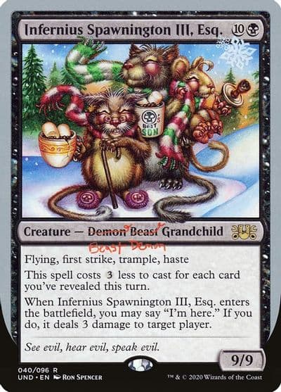 Infernius Spawnington III Esq Unsanctioned Magic card