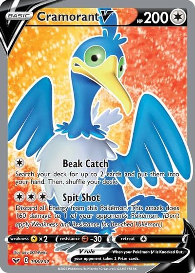 Cramorant V (Full Art) SWSH01: Sword & Shield Base Set Pokemon card