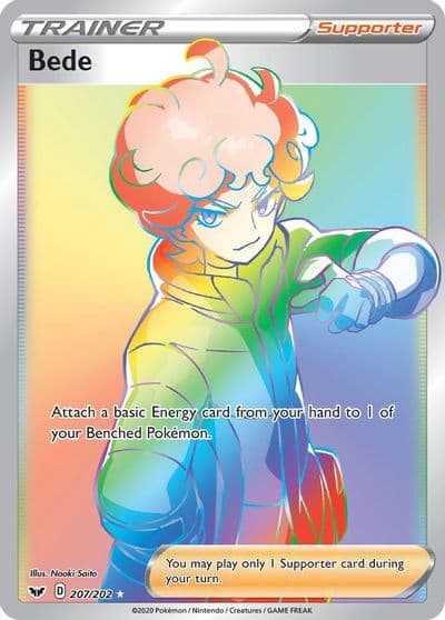 Bede (Secret) SWSH01: Sword & Shield Base Set Pokemon card