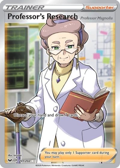 Professor's Research (Full Art) SWSH01: Sword & Shield Base Set Pokemon card