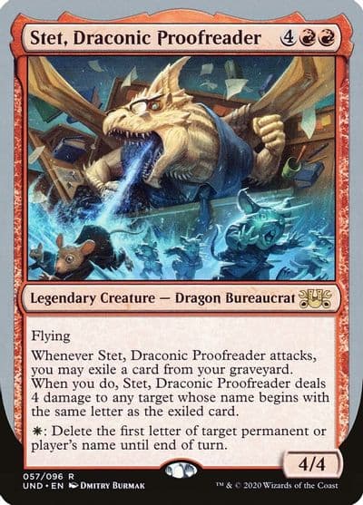 Stet Draconic Proofreader Unsanctioned Magic card