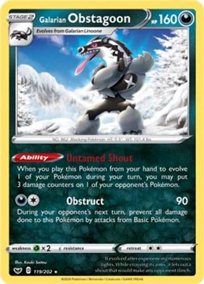 Galarian Obstagoon Deck Exclusives Pokemon card