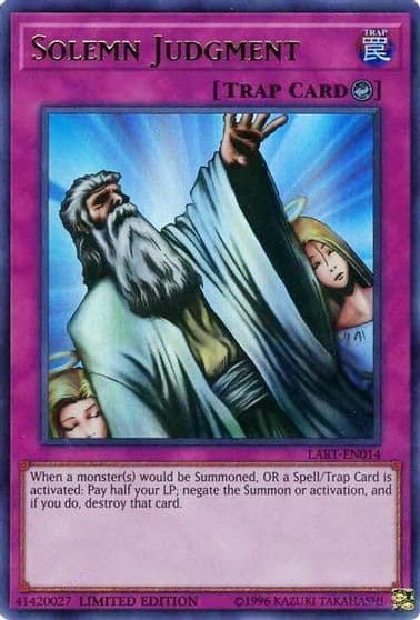 Solemn Judgment The Lost Art Promotion Yu-Gi-Oh! card
