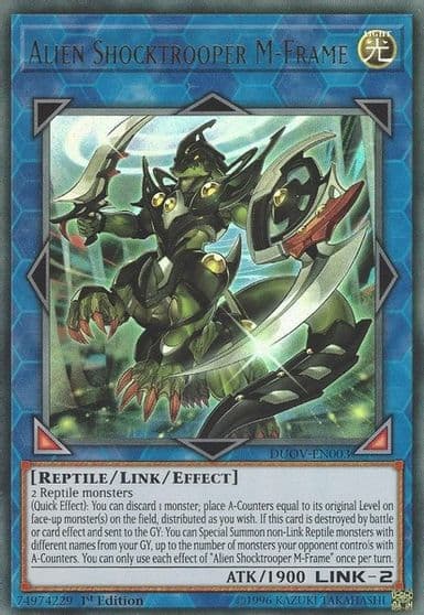 Alien Shocktrooper M Frame Duel Overload Yu-Gi-Oh! card