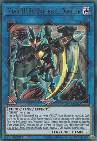 Xtra HERO Infernal Devicer Duel Overload Yu-Gi-Oh! card