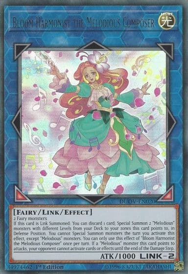Bloom Harmonist the Melodious Composer Duel Overload Yu-Gi-Oh! card
