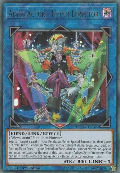 Abyss Actor Hyper Director Duel Overload Yu-Gi-Oh! card