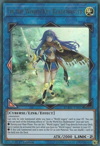 Lib the World Key Blademaster Duel Overload Yu-Gi-Oh! card