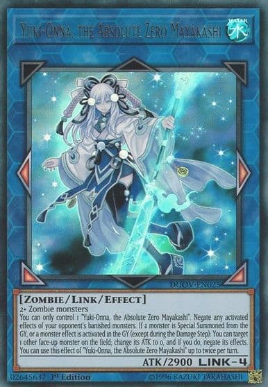 Yuki Onna the Absolute Zero Mayakashi Duel Overload Yu-Gi-Oh! card