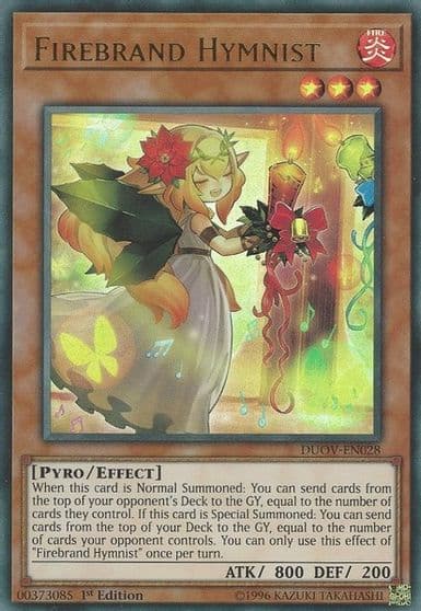 Firebrand Hymnist Duel Overload Yu-Gi-Oh! card