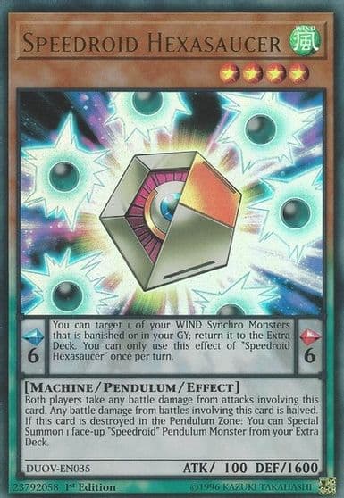 Speedroid Hexasaucer Duel Overload Yu-Gi-Oh! card