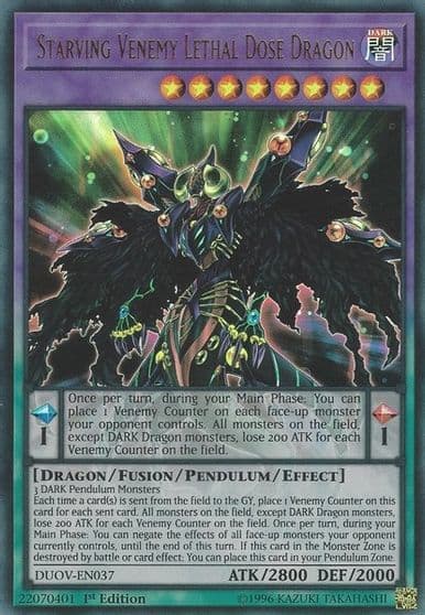 Starving Venemy Lethal Dose Dragon Duel Overload Yu-Gi-Oh! card