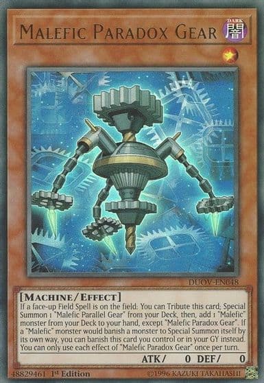 Malefic Paradox Gear Duel Overload Yu-Gi-Oh! card