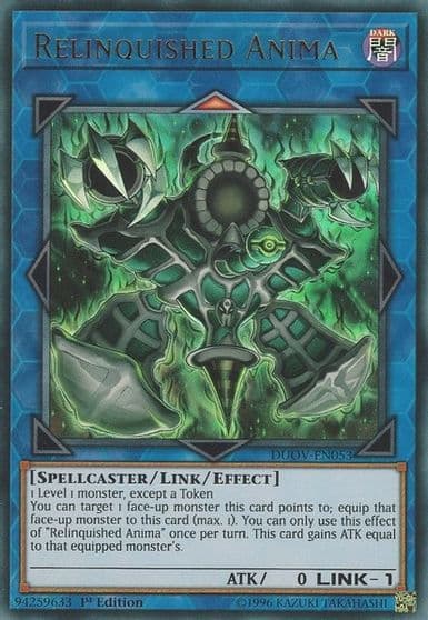 Relinquished Anima Duel Overload Yu-Gi-Oh! card