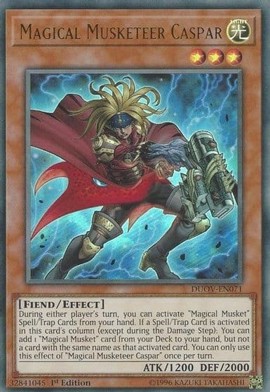 Magical Musketeer Caspar Duel Overload Yu-Gi-Oh! card