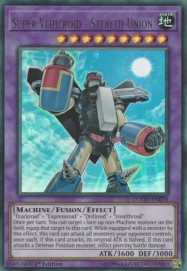 Super Vehicroid Stealth Union Duel Overload Yu-Gi-Oh! card
