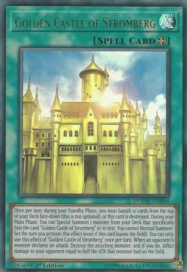 Golden Castle of Stromberg Duel Overload Yu-Gi-Oh! card