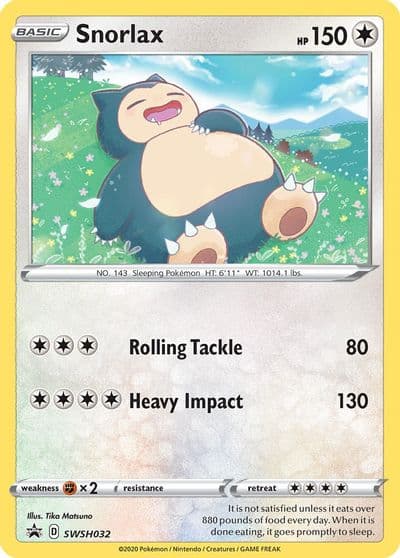 Snorlax - SWSH032 SWSH: Sword & Shield Promo Cards Pokemon card