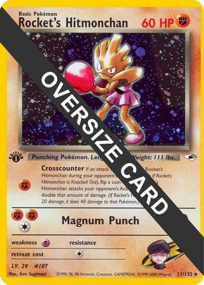 Rocket's Hitmonchan Jumbo Cards Pokemon card