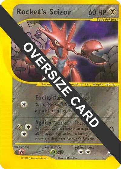 Rocket's Scizor - 4 Jumbo Cards Pokemon card