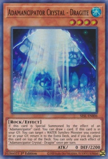 Adamancipator Crystal Dragite Secret Slayers Yu-Gi-Oh! card