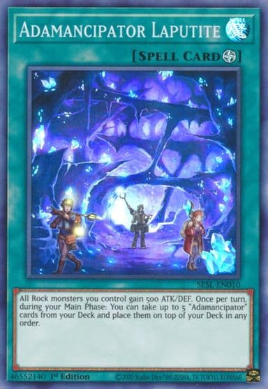 Adamancipator Laputite Secret Slayers Yu-Gi-Oh! card