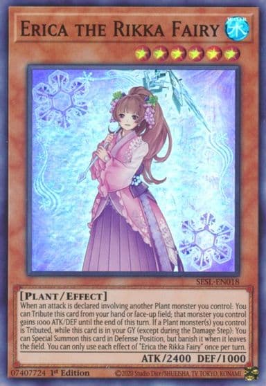 Erica the Rikka Fairy Secret Slayers Yu-Gi-Oh! card