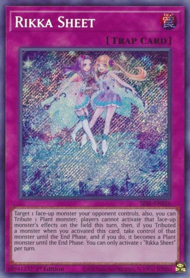 Rikka Sheet Secret Slayers Yu-Gi-Oh! card