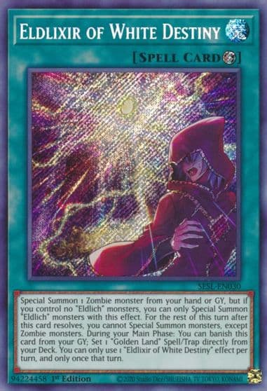 Eldlixir of White Destiny Secret Slayers Yu-Gi-Oh! card
