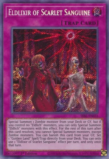 Eldlixir of Scarlet Sanguine Secret Slayers Yu-Gi-Oh! card