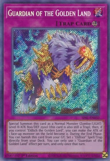 Guardian of the Golden Land Secret Slayers Yu-Gi-Oh! card