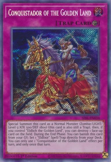 Conquistador of the Golden Land Secret Slayers Yu-Gi-Oh! card