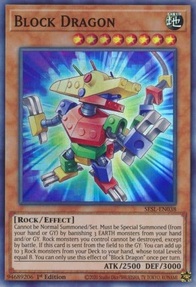 Block Dragon Secret Slayers Yu-Gi-Oh! card