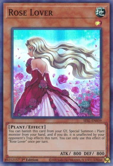 Rose Lover Secret Slayers Yu-Gi-Oh! card