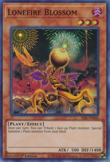 Lonefire Blossom Secret Slayers Yu-Gi-Oh! card