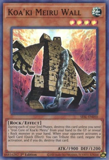 Koaki Meiru Wall Secret Slayers Yu-Gi-Oh! card