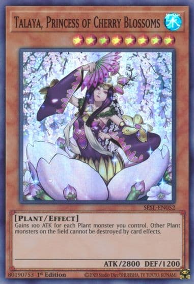 Talaya Princess of Cherry Blossoms Secret Slayers Yu-Gi-Oh! card