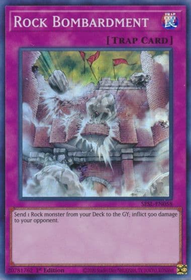 Rock Bombardment Secret Slayers Yu-Gi-Oh! card