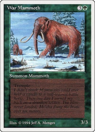 War Mammoth Summer Magic Magic card