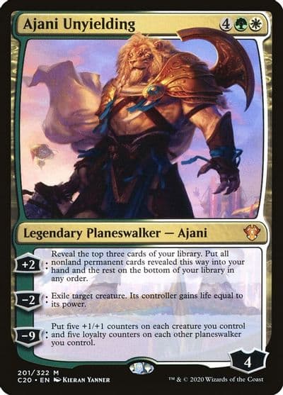 Ajani Unyielding Commander 2020 Magic card