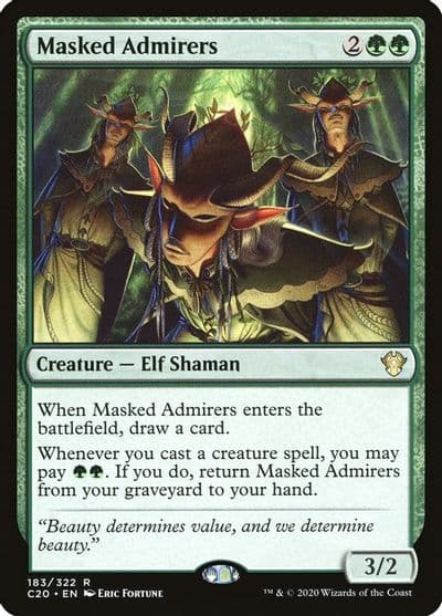 Masked Admirers Commander 2020 Magic card