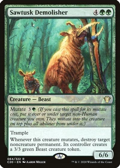 Sawtusk Demolisher Commander 2020 Magic card