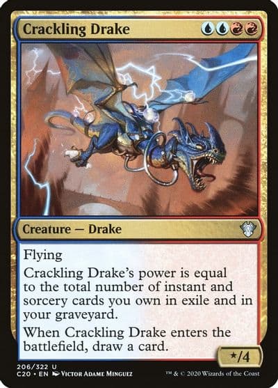 Crackling Drake Commander 2020 Magic card