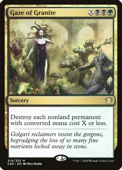 Gaze of Granite Commander 2020 Magic card
