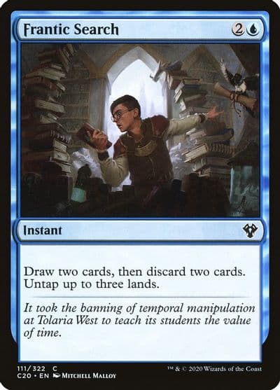 Frantic Search Commander 2020 Magic card