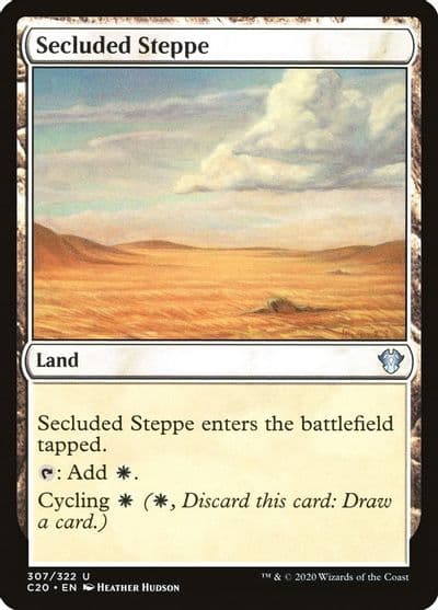 Secluded Steppe Commander 2020 Magic card