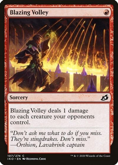 Blazing Volley Ikoria: Lair of Behemoths Magic card