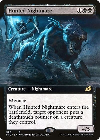 Hunted Nightmare Extended Art Ikoria: Lair of Behemoths Magic card